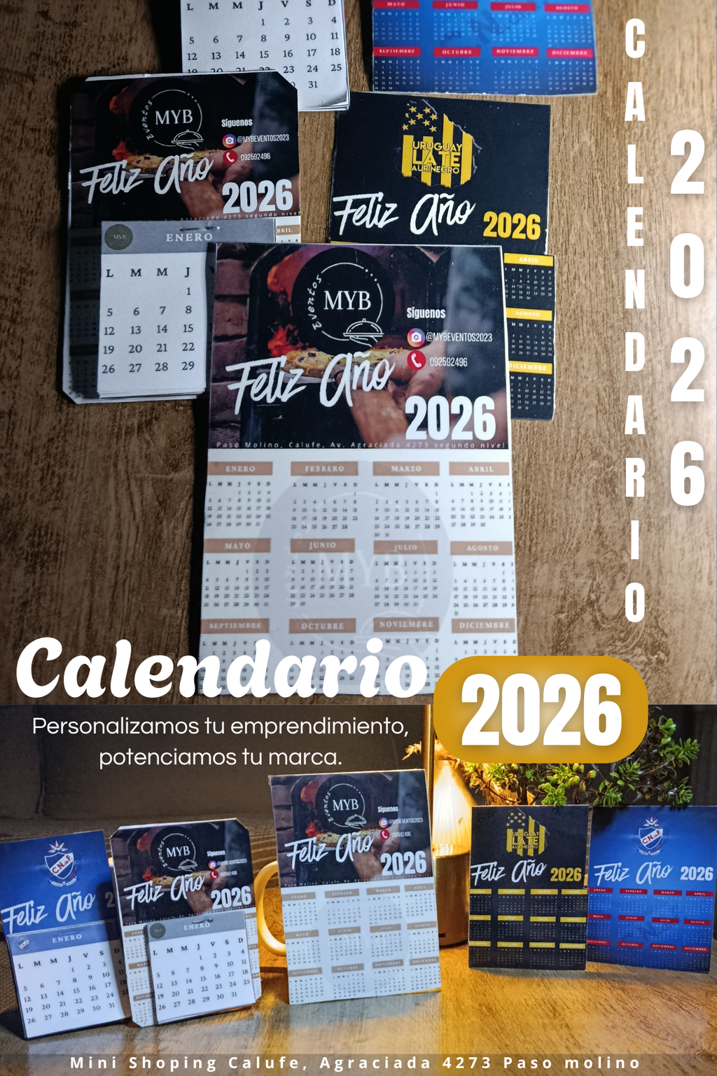 Imanes de calendario x 100 unidades