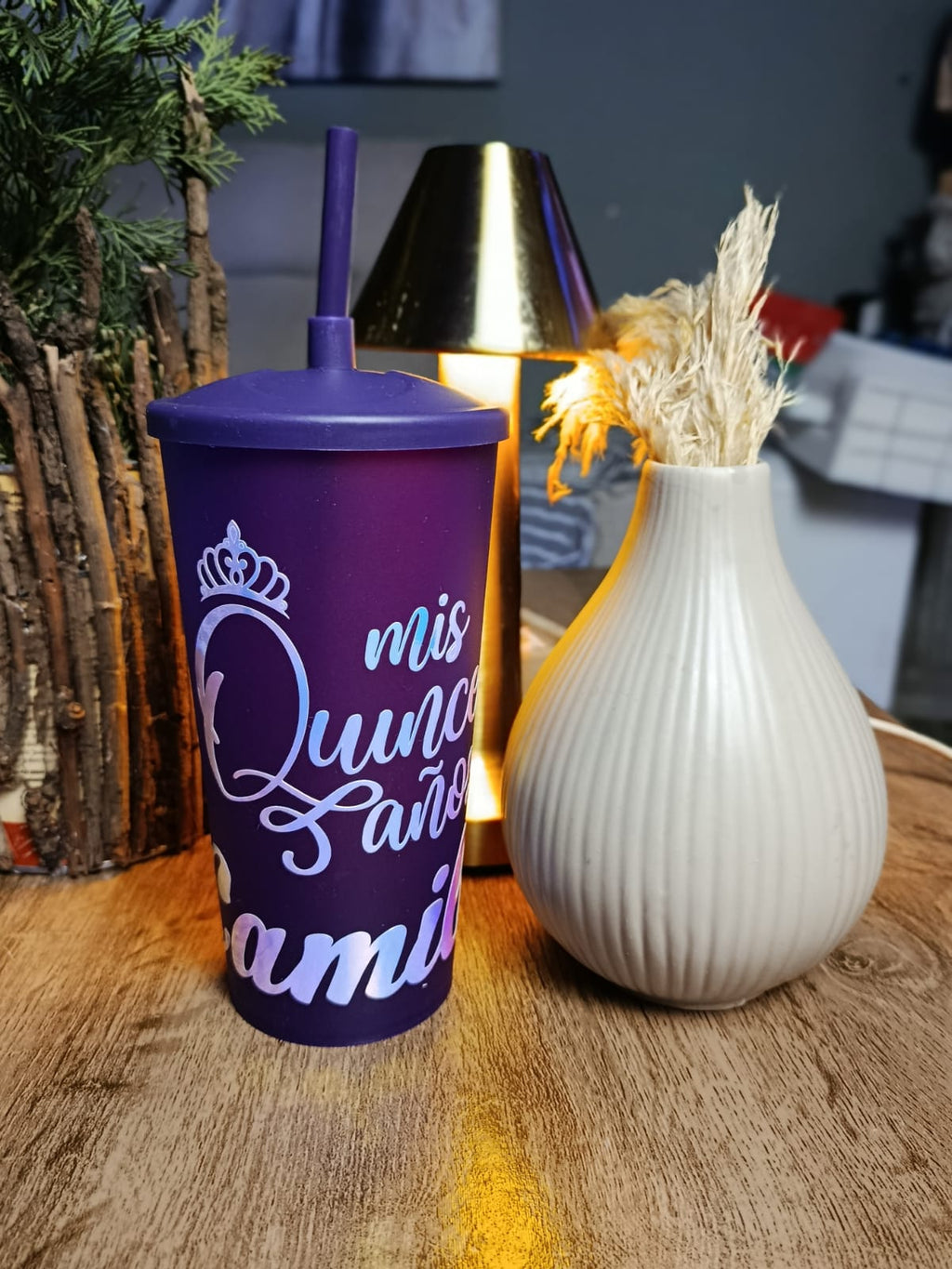 Vaso con Sorbito  Personalizado 600ml