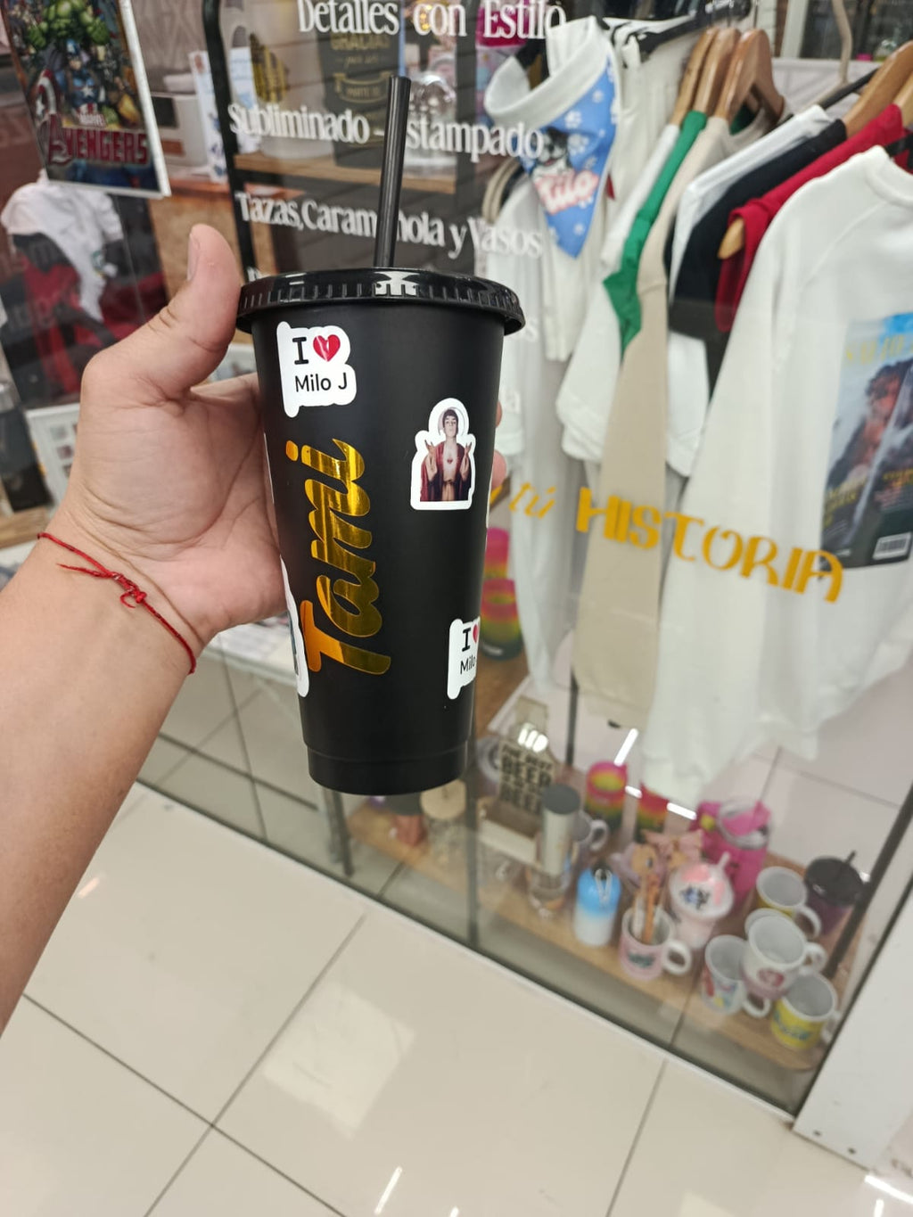 Vaso con Sorbito  Personalizado 600ml