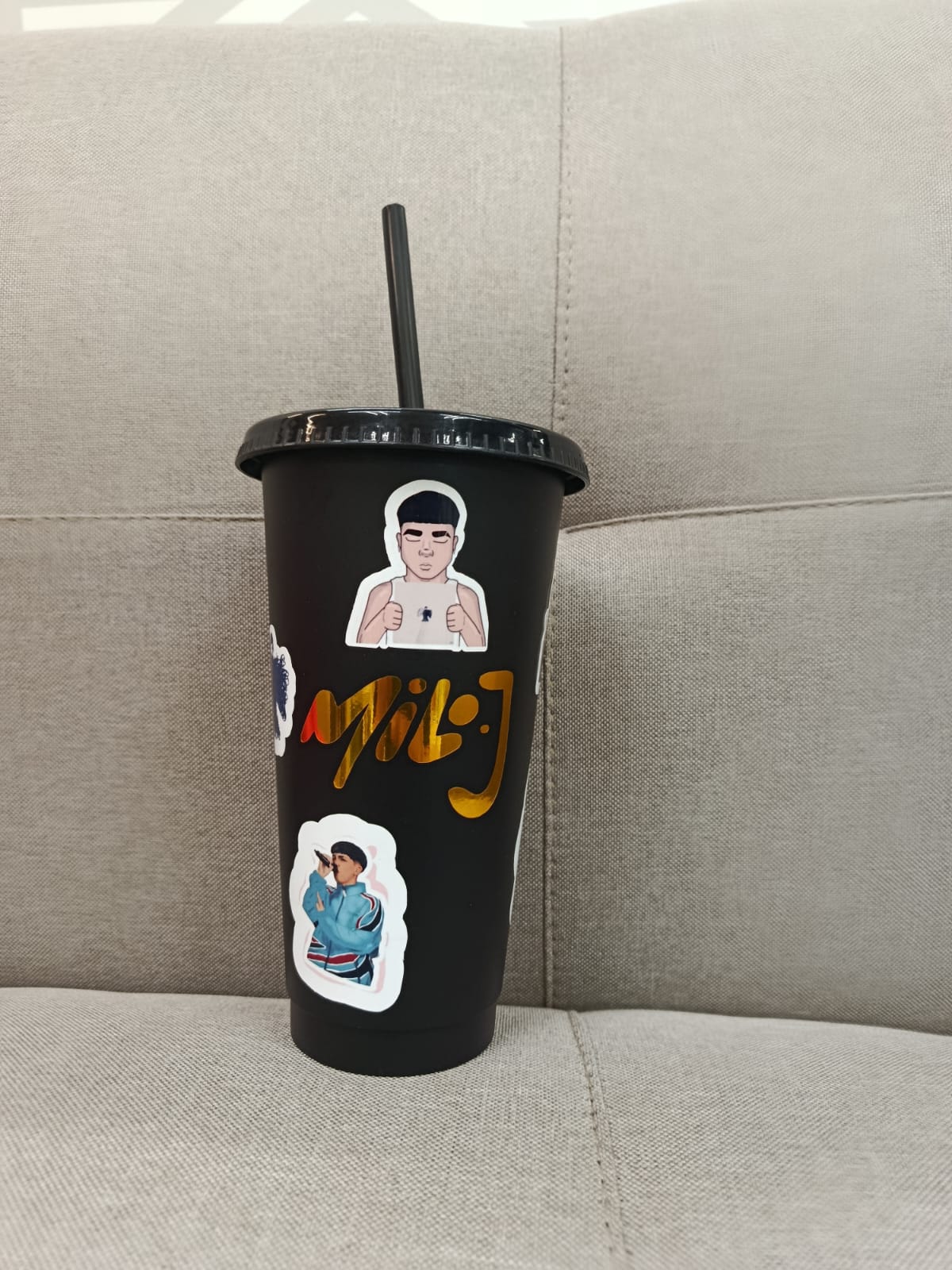 Vaso con Sorbito  Personalizado 600ml