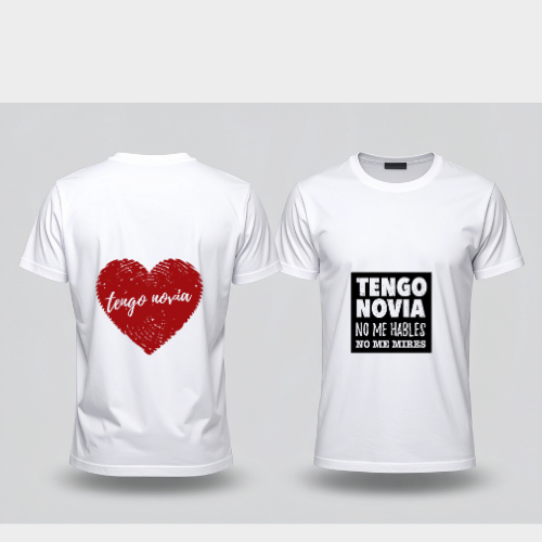 Remera de Algodon 2 Estampado Personalizado