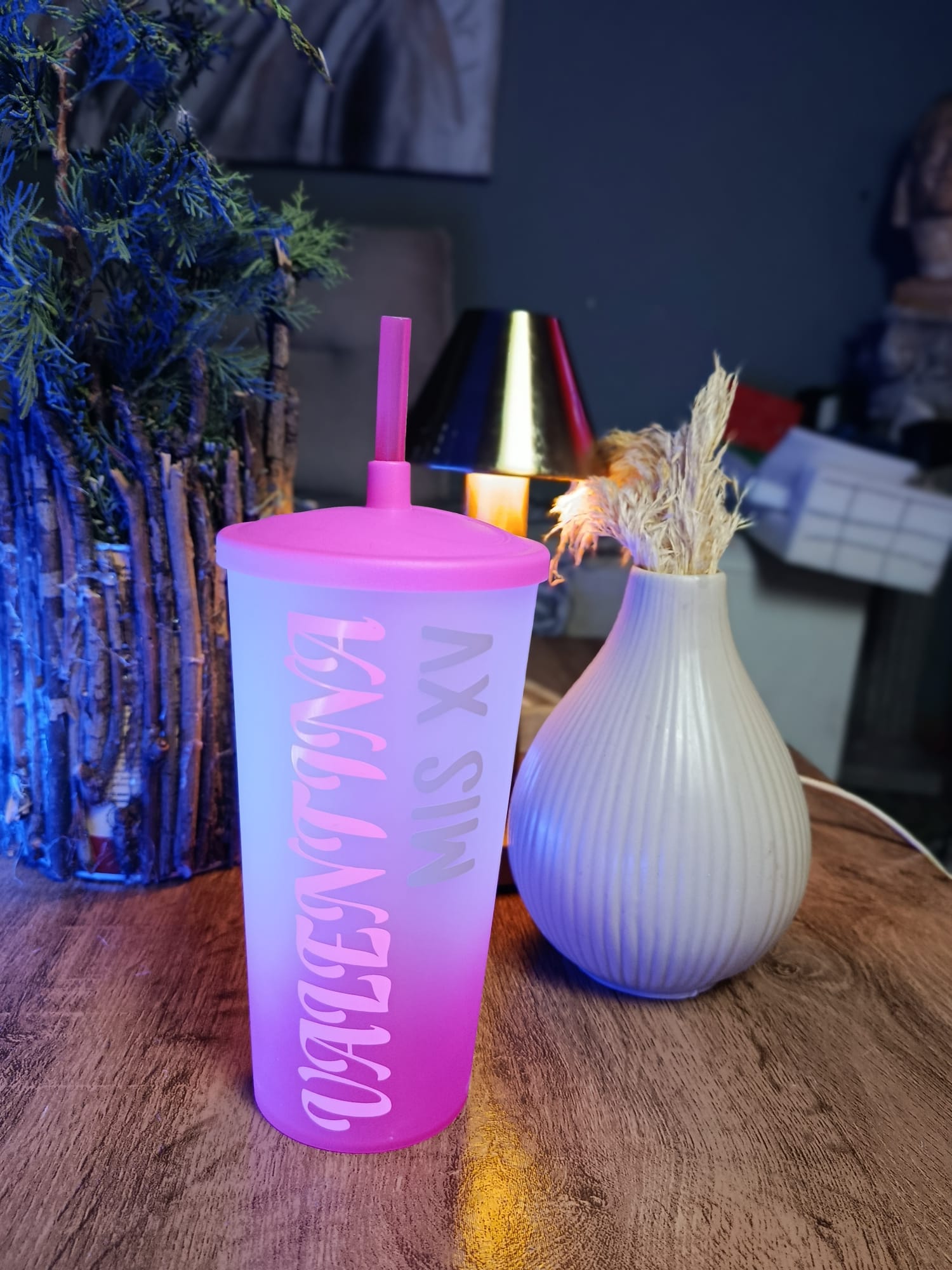 Vaso con Sorbito  Personalizado 600ml