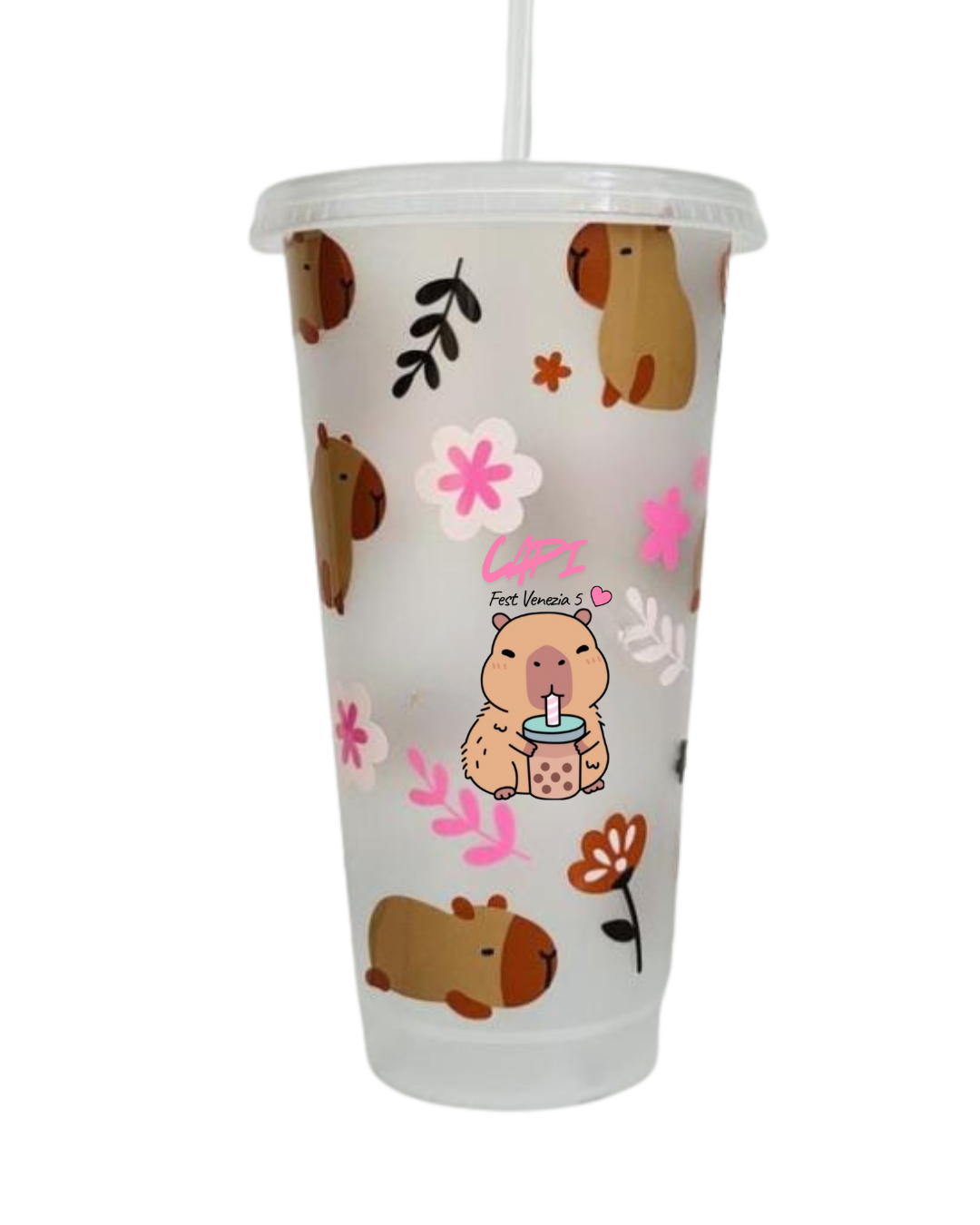 Vaso con Sorbito  Personalizado 600ml